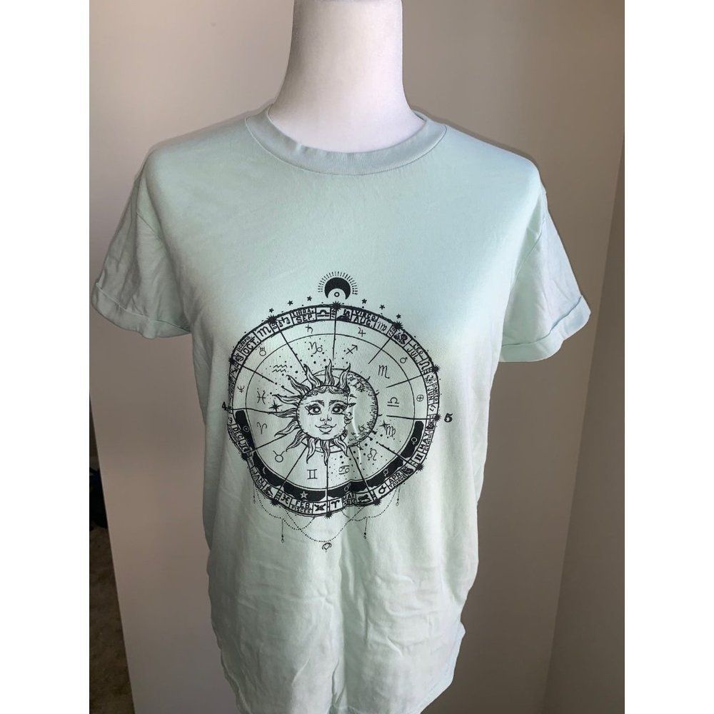 UK2LA mint green astrology tee